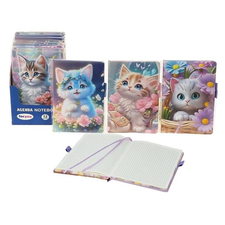 Notes w kratkę kotki MIX