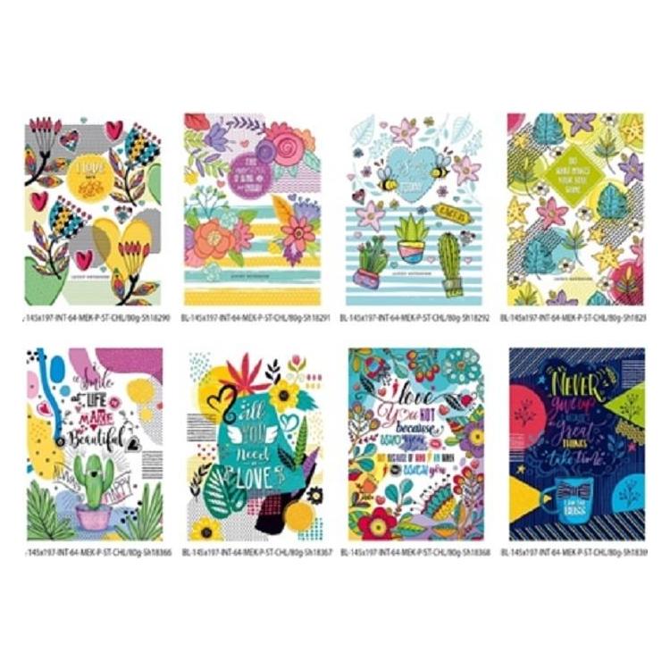 Notatnik ozdobny 145x197/64K gładki FRESH