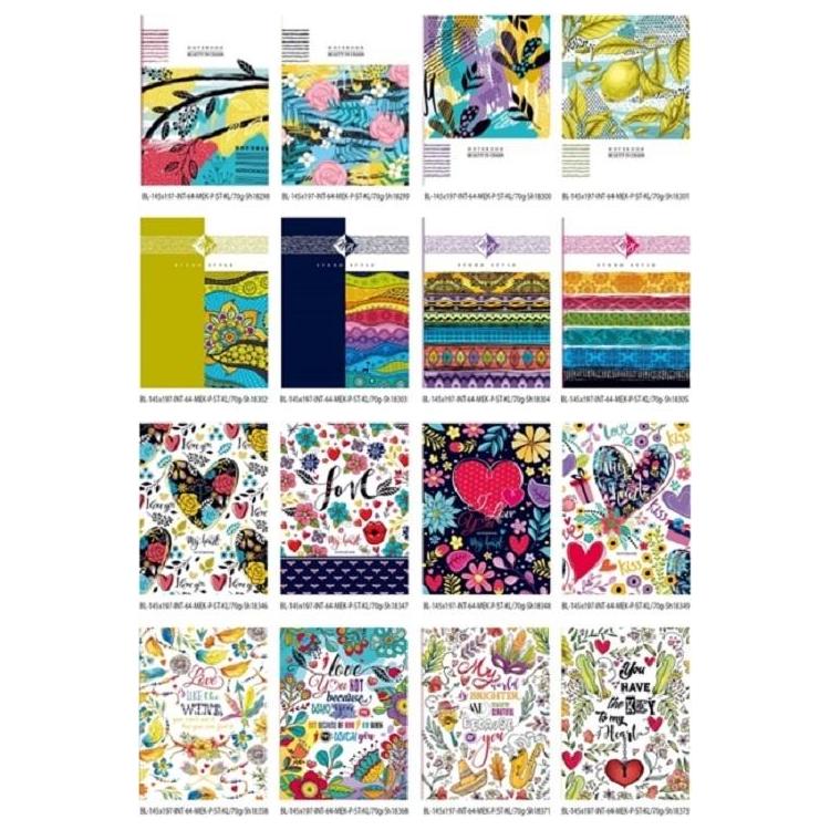 Notatnik ozdobny 145x197/64K kratka FRESH