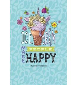 Notatnik ozdobny 128x165/64K linia Lody