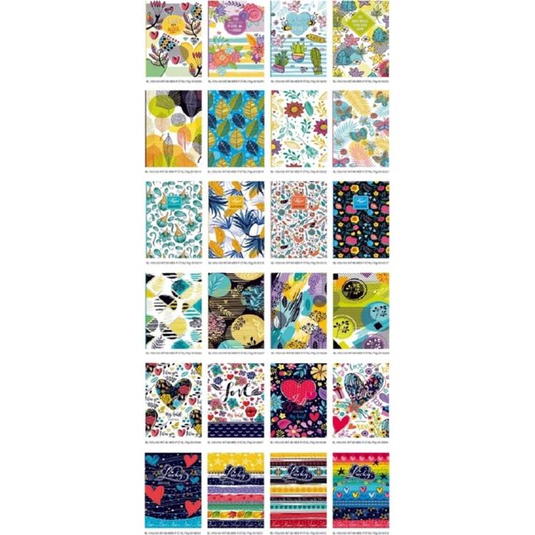 Notatnik ozdobny 105x165/80K kratka FRESH