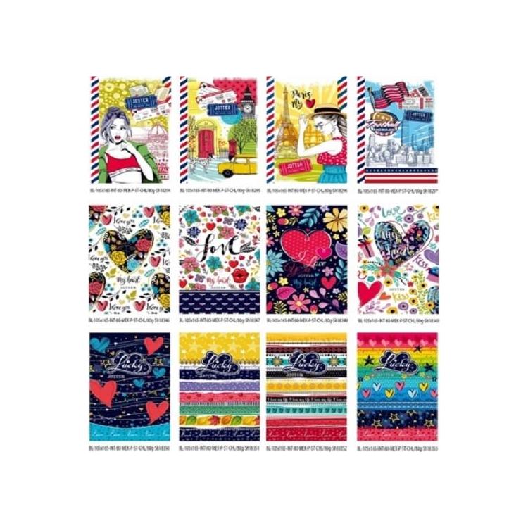 Notatnik ozdobny 105x165/80K gładki FRESH