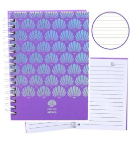 Notatnik A6/80K linia Muszelki fioletowy