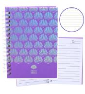 Notatnik A6/80K linia Muszelki fioletowy
