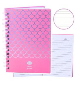 Notatnik A6/80K linia Łuski różowy