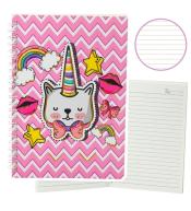 Notatnik A5/60K linia Jednorożec z kokardą różowy
