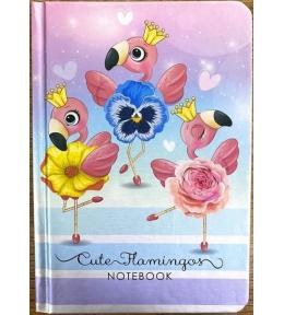 Notatnik ozdobny 115x150/64K gładki TW Flamingi