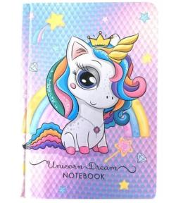 Notatnik ozdobny A6/64K gładki TW Jednorożec