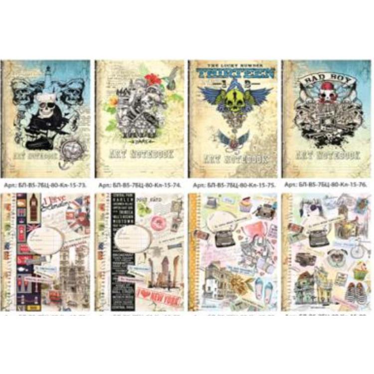 Notatnik ozdobny B5/80K kratkaFRESH