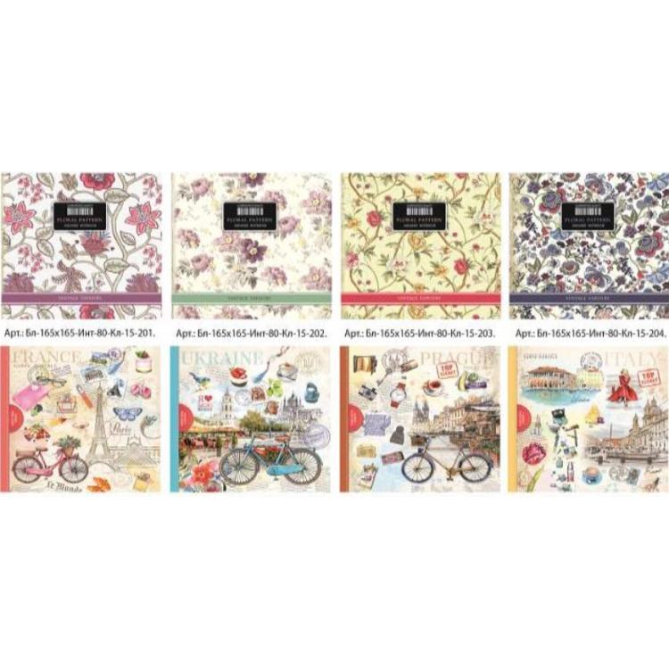 Notatnik ozdobny 165x165/80K kr/lin FRESH