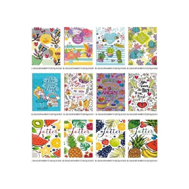 Notatnik ozdobny 105x165/64K linia FRESH