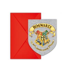 Zaproszenia Harry Potter Hogwarts House 6szt.