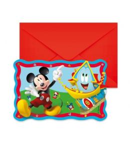 Zaproszenia Mickey Rock The House 6szt.