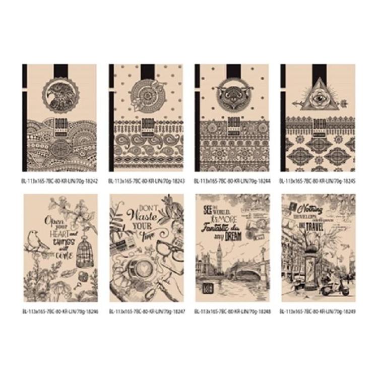 Notatnik ozdobny 113x165/80K linia FRESH