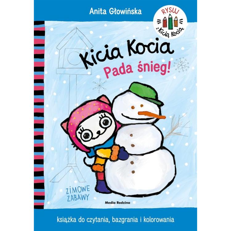 Kicia Kocia. Pada śnieg. Kolorowanka