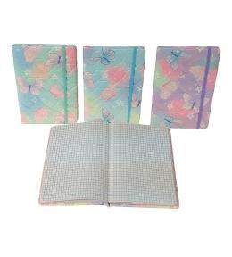 Notes z gumką Motyle MIX