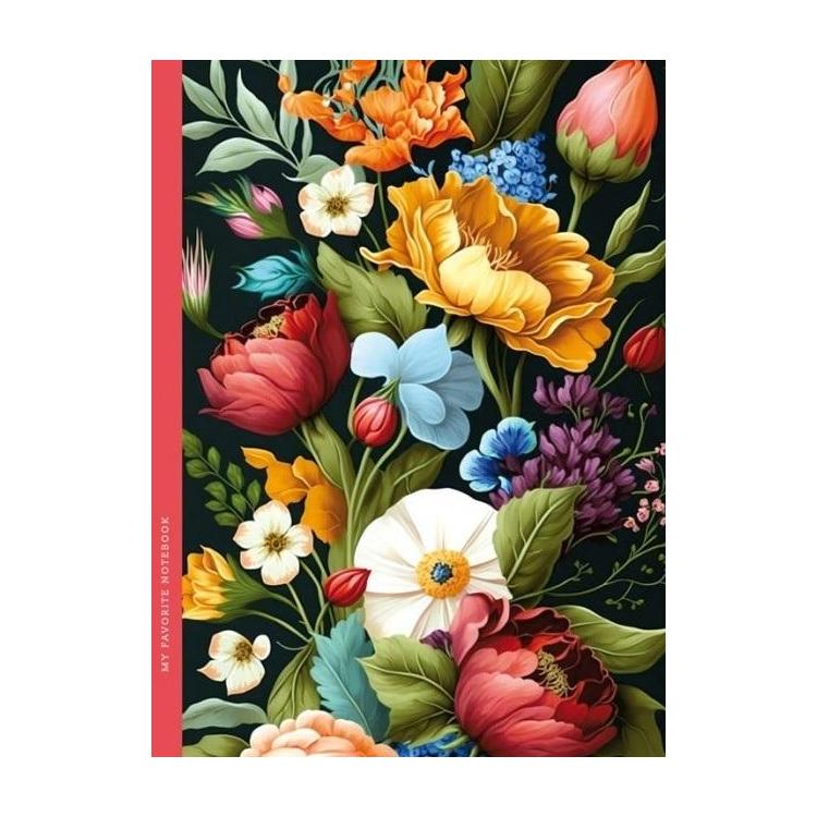 Notatnik ozdobny 143x200/48K kratka TW Flora FRESH