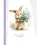 Notatnik ozdobny 143x200/48K kratka TW Króliczek