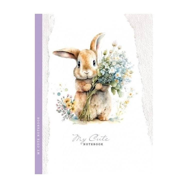 Notatnik ozdobny 143x200/48K kratka TW Króliczek