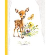 Notatnik ozdobny 143x200/48K kratka TW Sarna żółta