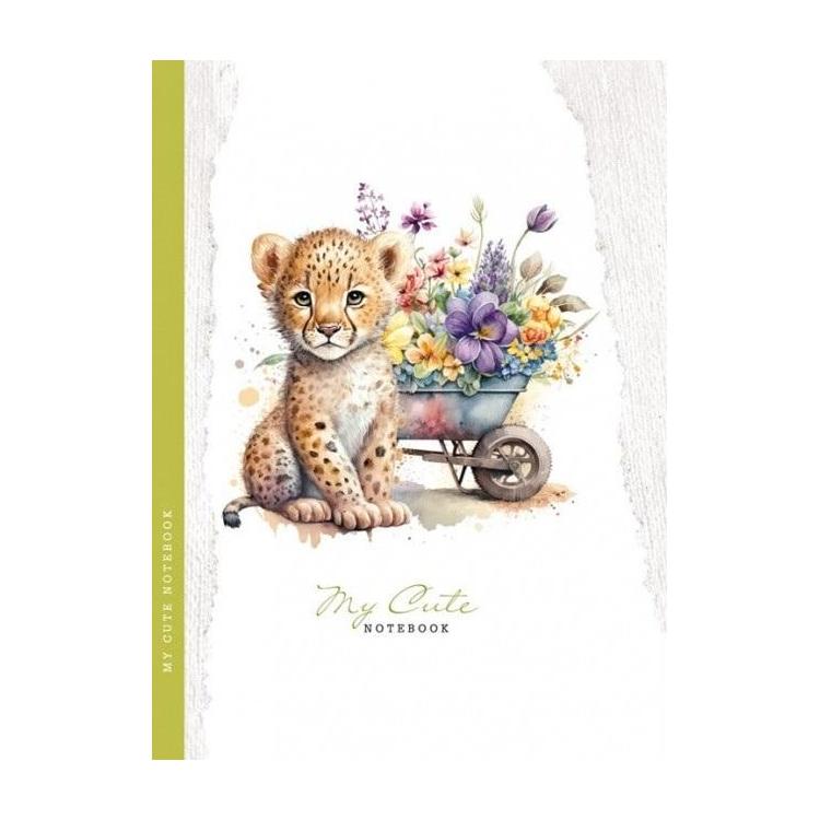 Notatnik ozdobny 143x200/48K kratka TW Gepard