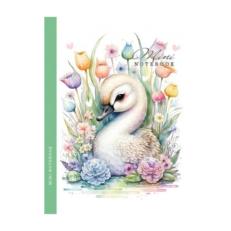 Notatnik 128x165/64K kratka łabędź FRESH