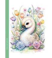 Notatnik 128x165/64K kratka łabędź FRESH