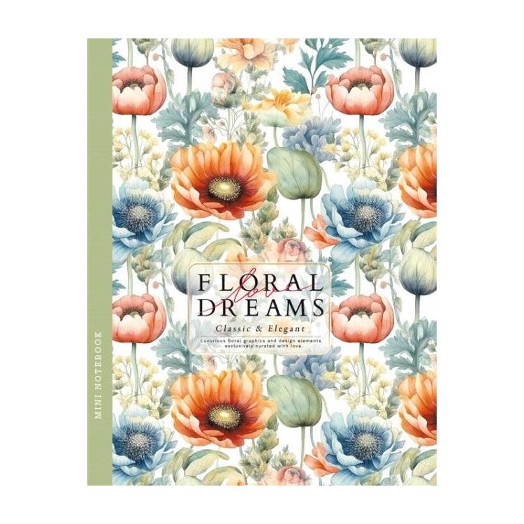 Notatnik 128x165/64K linia kwiaty FRESH