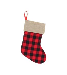 Skarpeta świąteczna czerwono-czarna rozm. 40,5cm