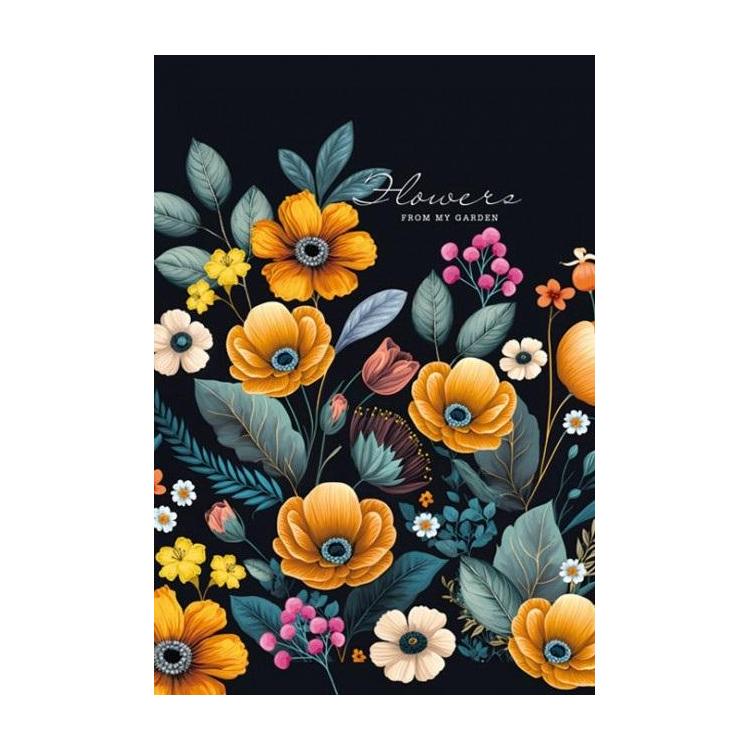 Notatnik 105x165/64K linia kwiaty FRESH