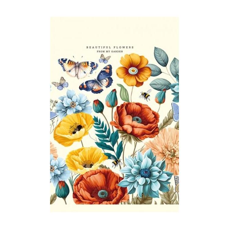 Notatnik 105x165/64K linia kwiaty i motyle FRESH