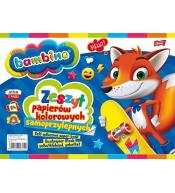 Zeszyt papierów kolorowych samoprzyl. A4 BAMBINO