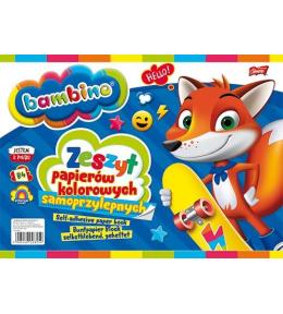 Zeszyt papierów kolorowych samoprzyl. A4 BAMBINO