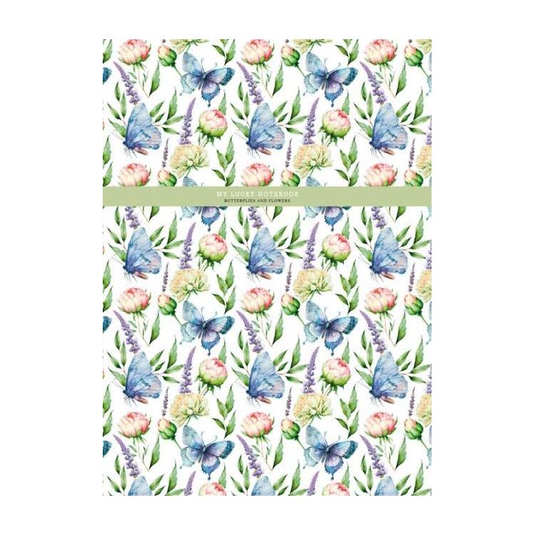 Notatnik 145x197/48K kratka kwiaty i motyle FRESH