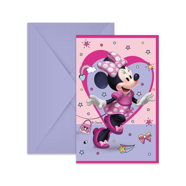 Zaproszenia Myszka Minnie Junior 6szt