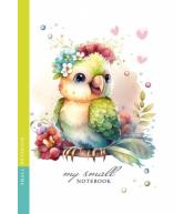 Notatnik ozdobny 105x148/64K kratka TW Papużka