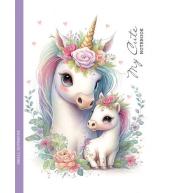 Notatnik 128x165/48K kratka jednorożce FRESH