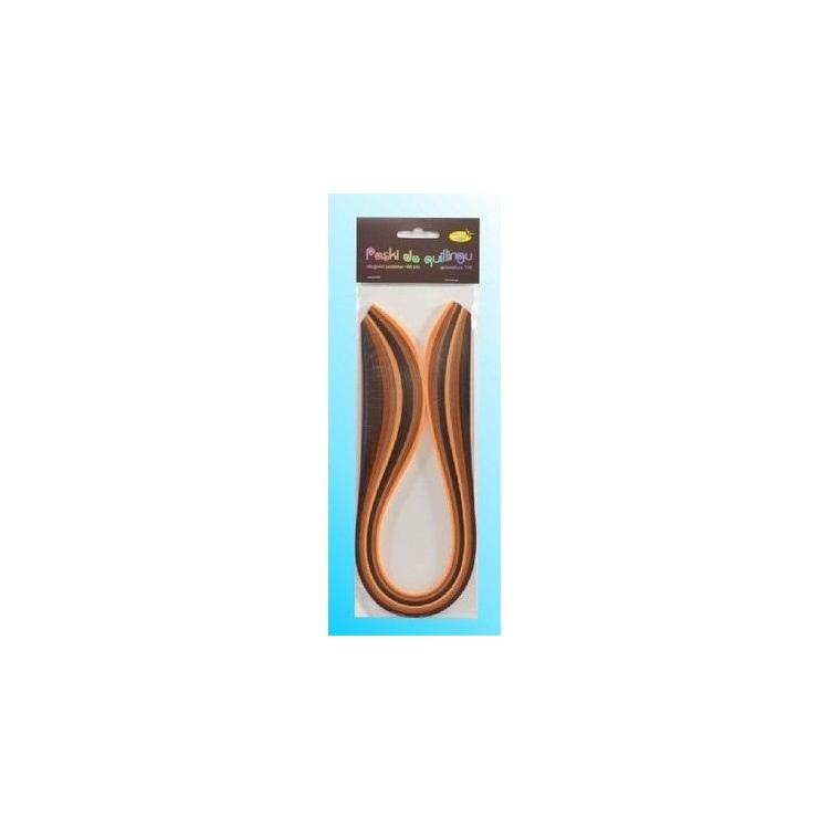 Paski do quillingu 5mmx50cm brązowe 100szt