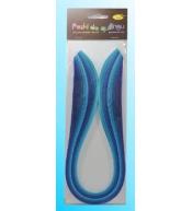 Paski do quillingu 10mmx50cm niebieskie 100szt