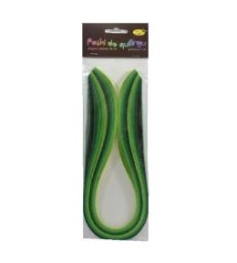Paski do quillingu 10mmx50cm zielone 100szt