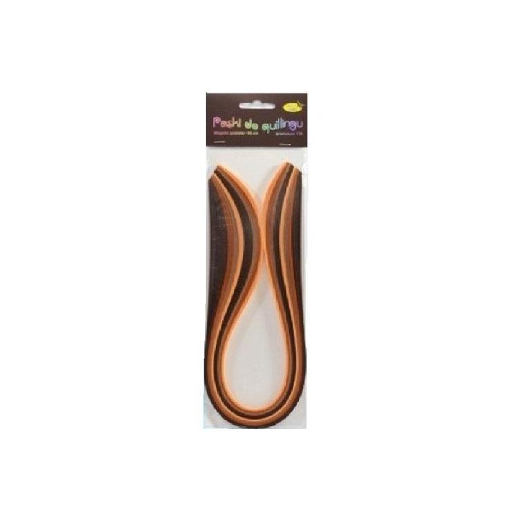 Paski do quillingu 10mmx50cm brązowe 100szt