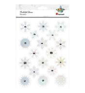 Naklejki papierowe brokat Boże Narodzenie mix