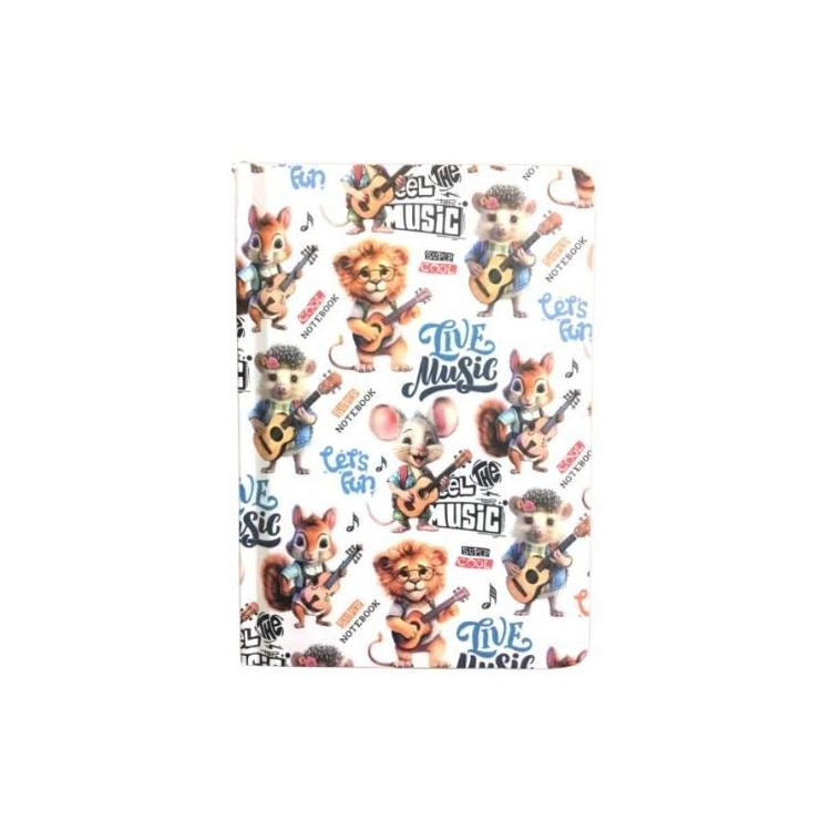 Notatnik A6/64K gładki Zwierzaki muzyka FRESH