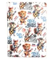 Notatnik A6/64K gładki Zwierzaki muzyka FRESH