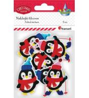 Naklejki filcowe pingwiny 6szt