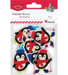 Naklejki filcowe pingwiny 6szt