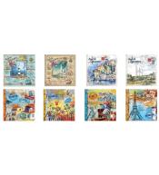 Notatnik ozdobny 130x130/80K kratka/linia FRESH