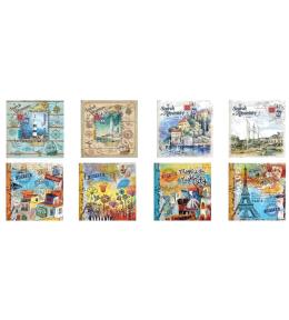 Notatnik ozdobny 130x130/80K kratka/linia FRESH