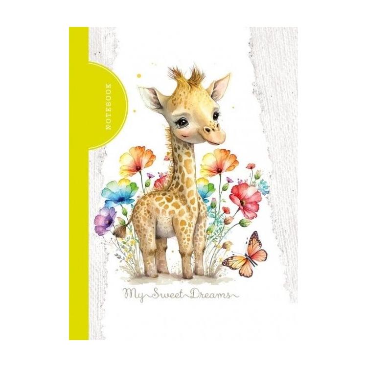 Notatnik ozdobny 105x148/48K kratka TW Żyrafa