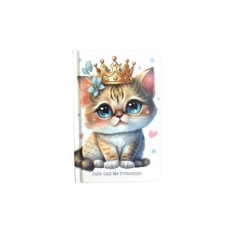 Notatnik 140x95/64K gładki Kotek w koronie FRESH